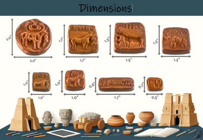 Ancient clay seals collection box