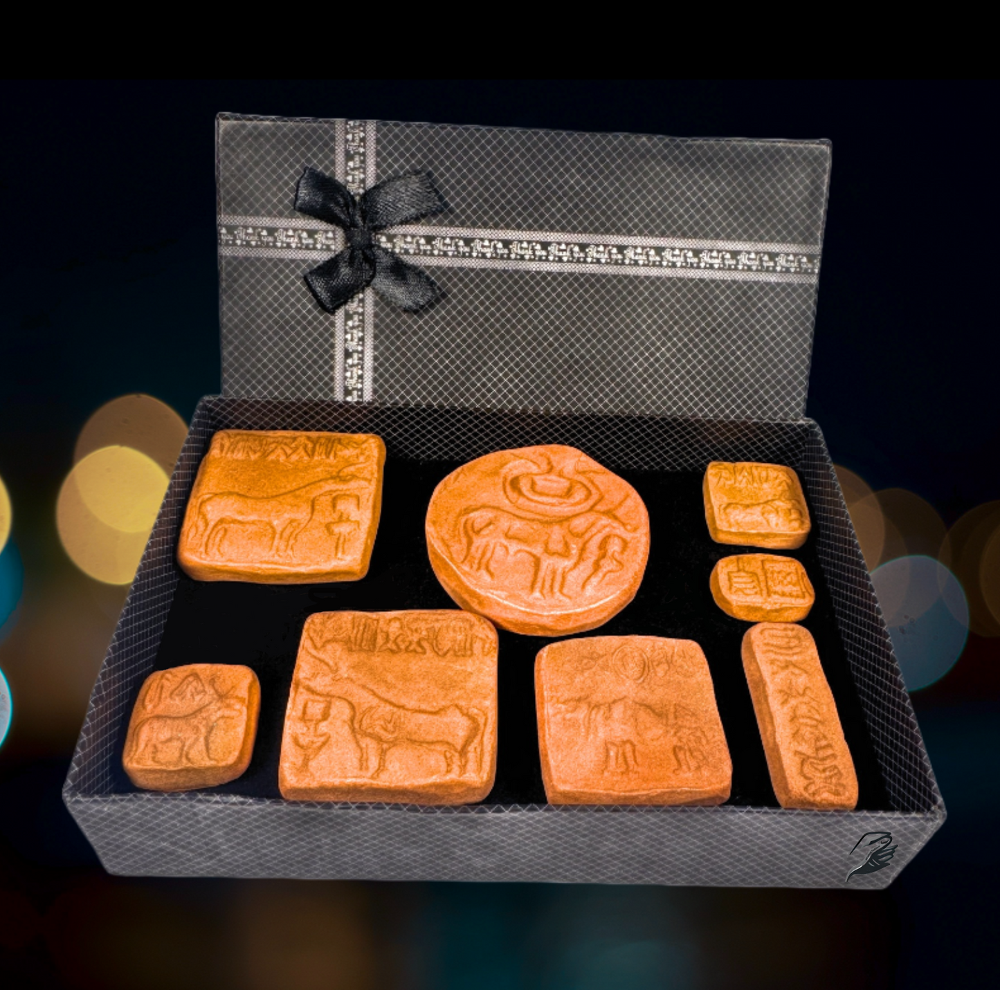 Ancient clay seals collection box